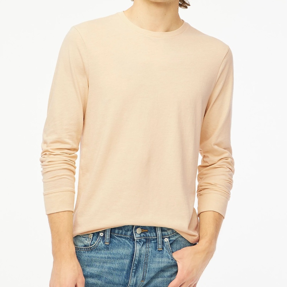 J. Crew Men's Light Tan Long Sleeve Shirt